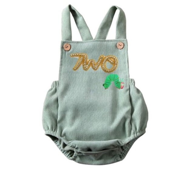 The Very Hungry Caterpillar Romper Second Birthday Outfit Clothes Bodysuit Dress